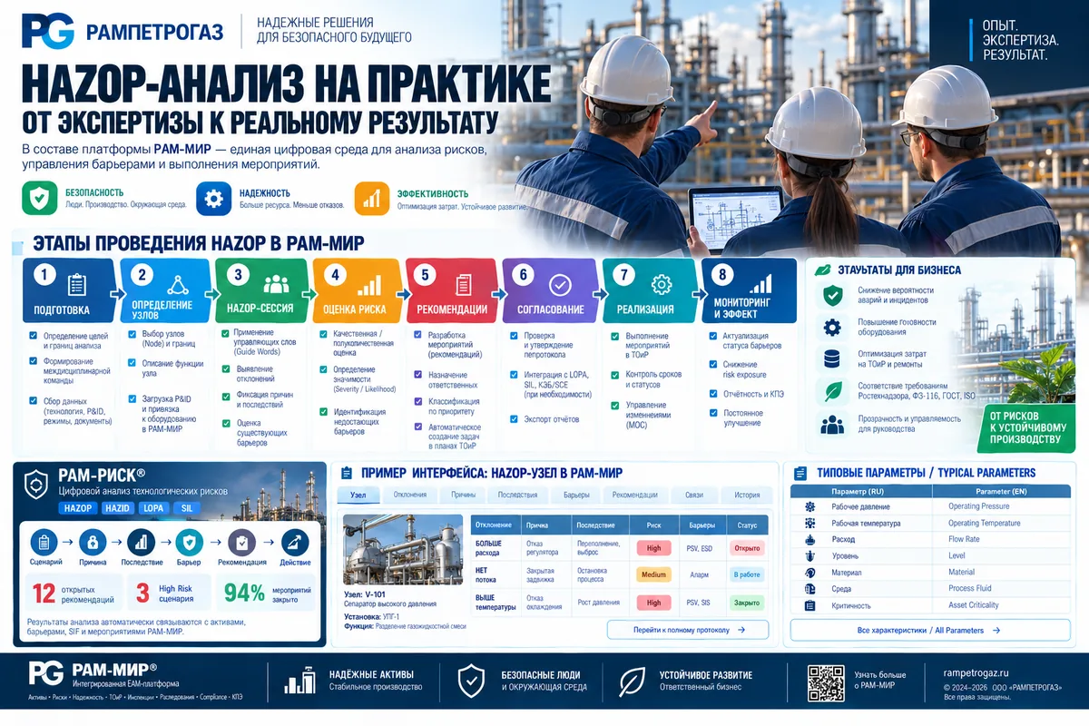Команда HAZOP разбирает узлы технологической схемы