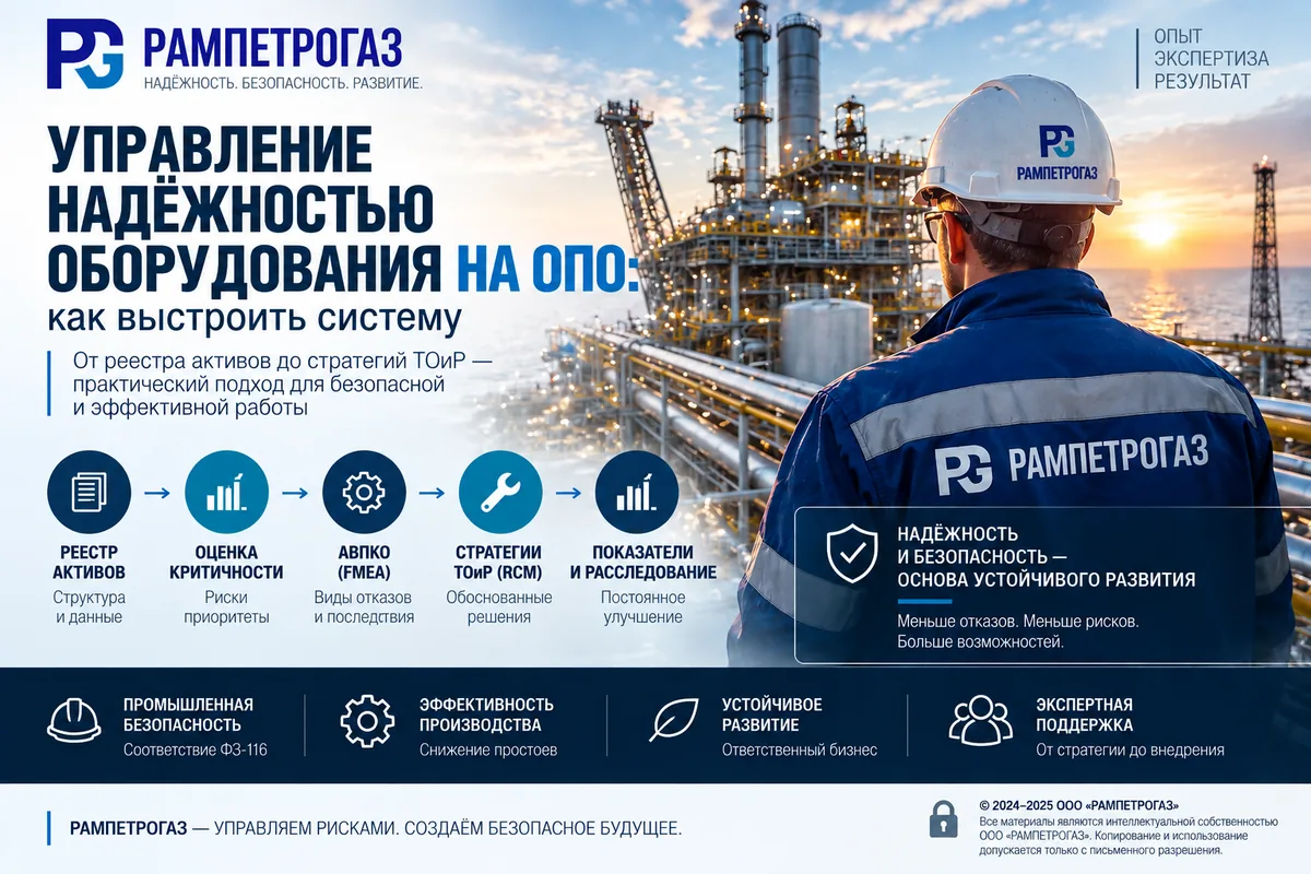 Система управления надёжностью оборудования на опасном производственном объекте